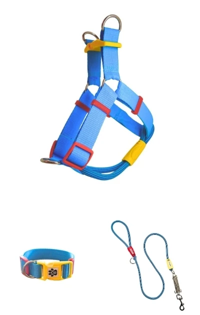 No Pull 3'lü Set Boyun & Göğüs Tasması + Gezdirme Kayışı (İsteğe Bağlı Anti Şok Yay)