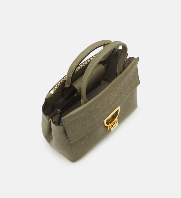 Arlettis Siganture Laurel Green Top Handle Bag