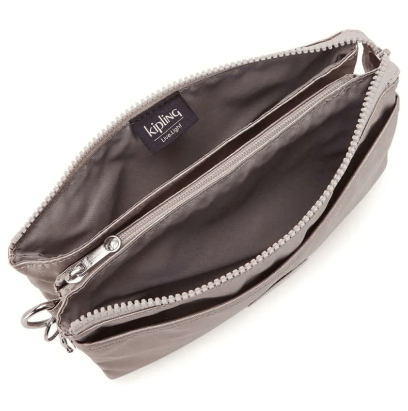 Riri Metallic Glow Large Pouch With Crossbody Strap