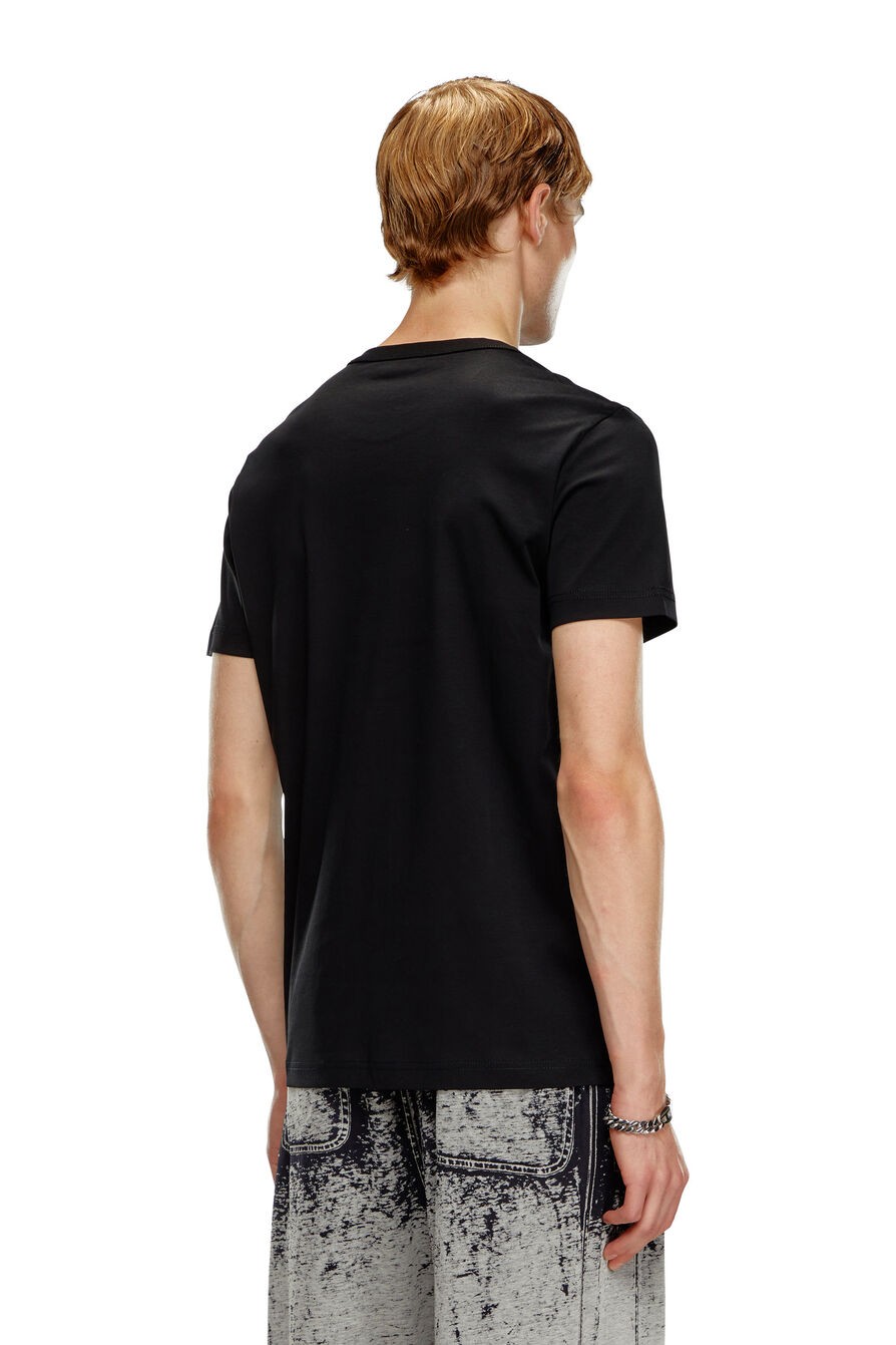 T-Shirt In Mercerised Cotton Black