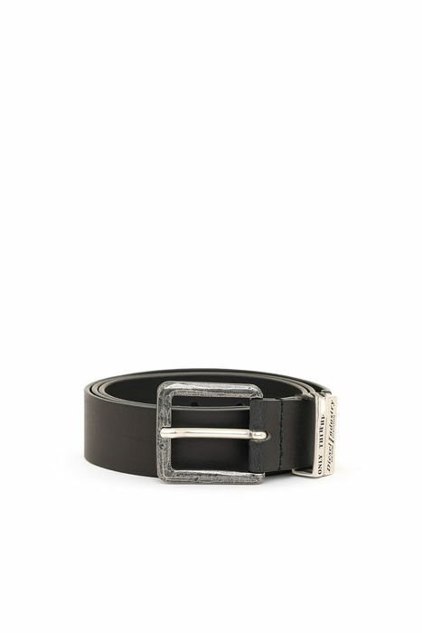 DIESEL LOGO B-GUARANTEE BELT BLK