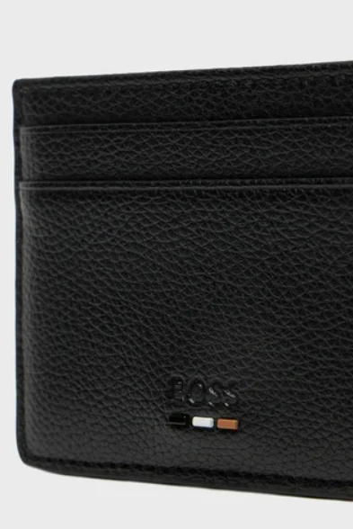 Boss Black Ray S Black Leather Cardholder 1026321601 