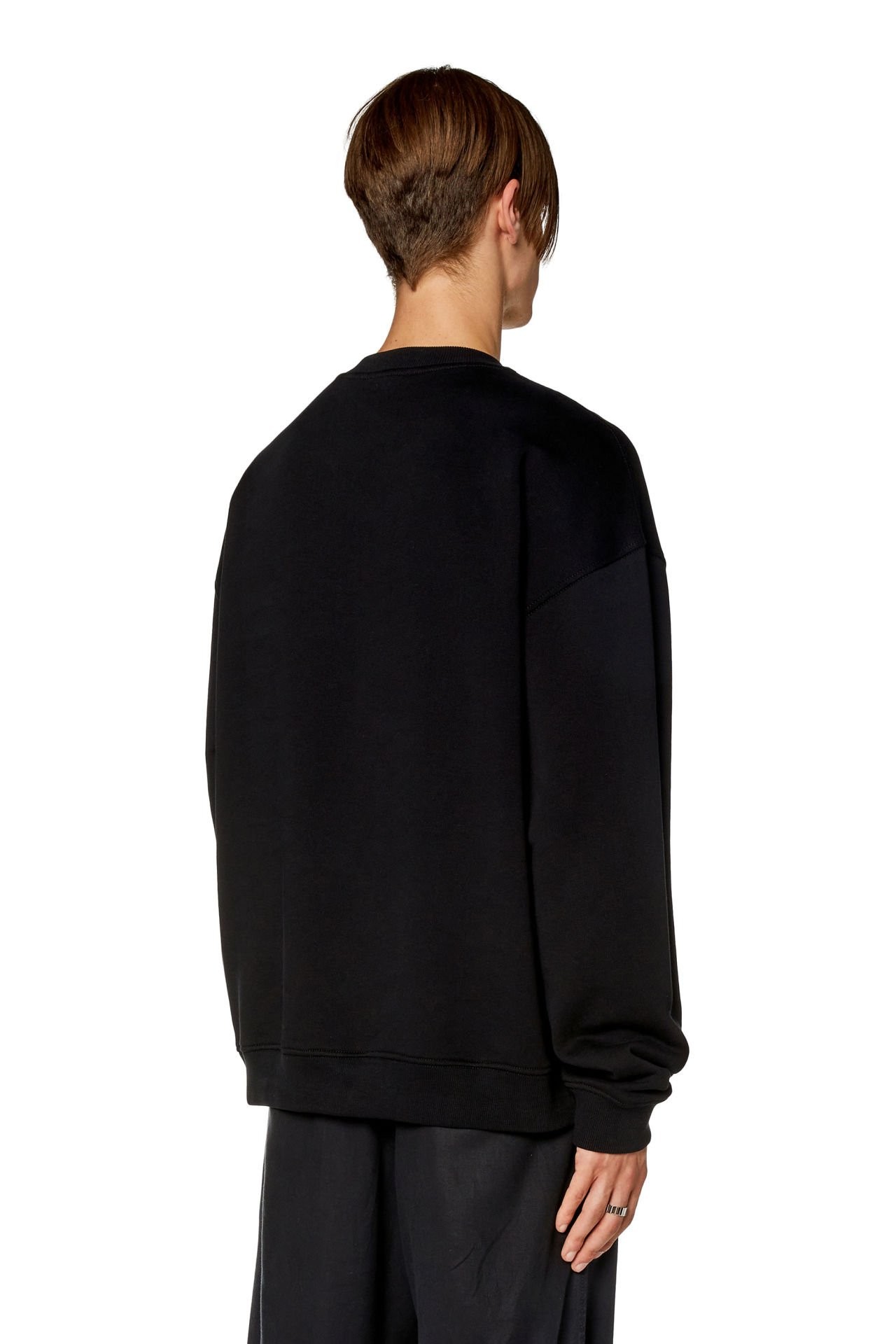 DIESEL S-NLABEL-L1 SWEATSHIRT BLK