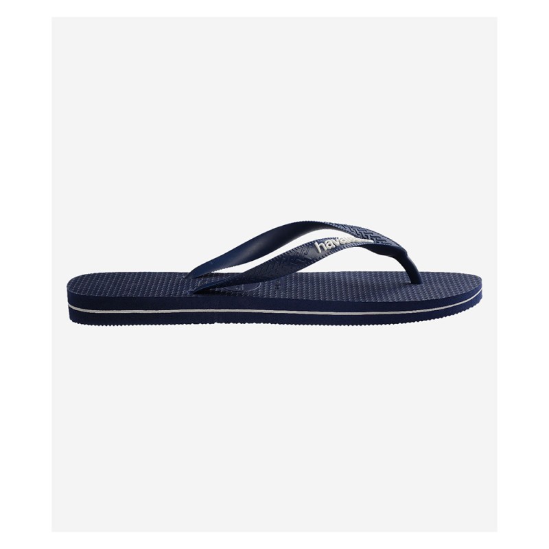 Rubber Logo Filete Navy Blue Slippers
