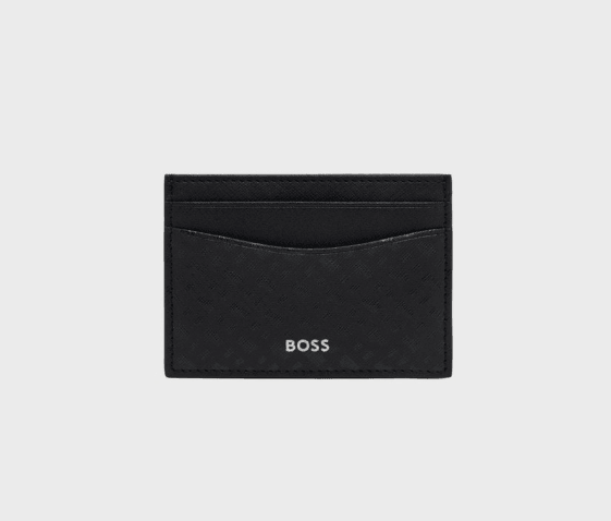 Boss Black Zair M Grain Black Leather Cardholder  1025435001 