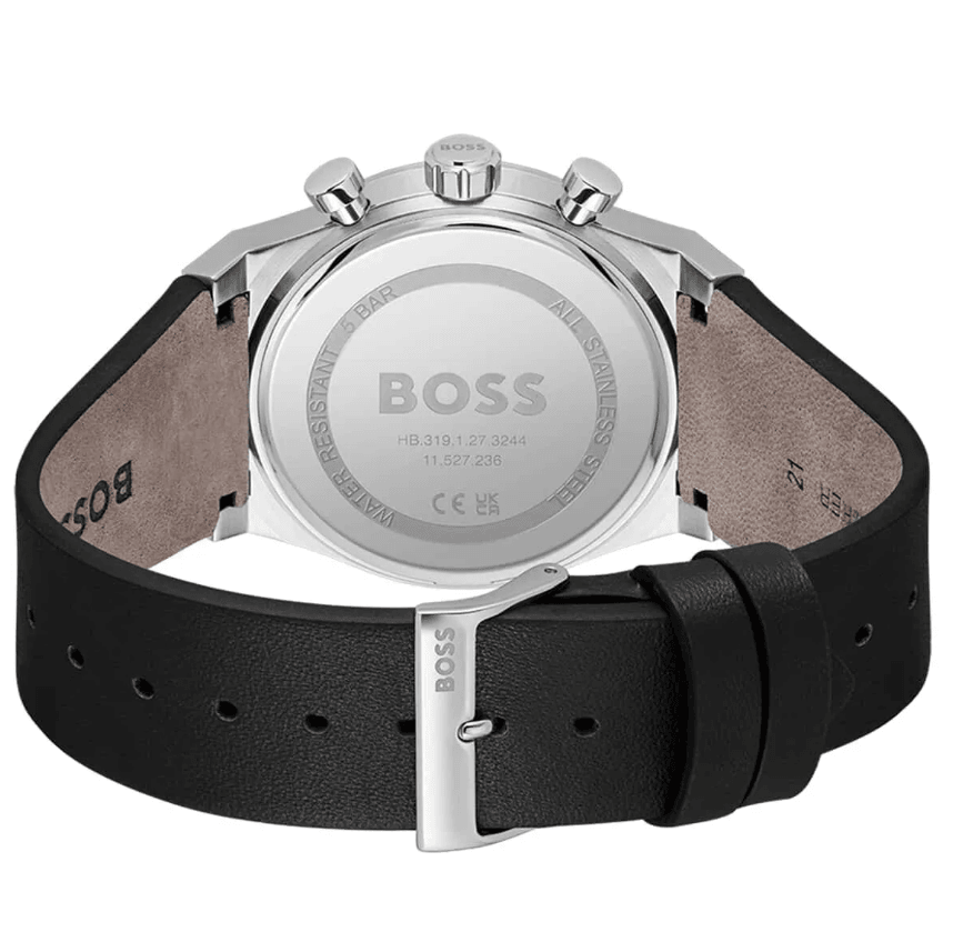 Candor Chronograph Black Leather Men's Watch HB1514218