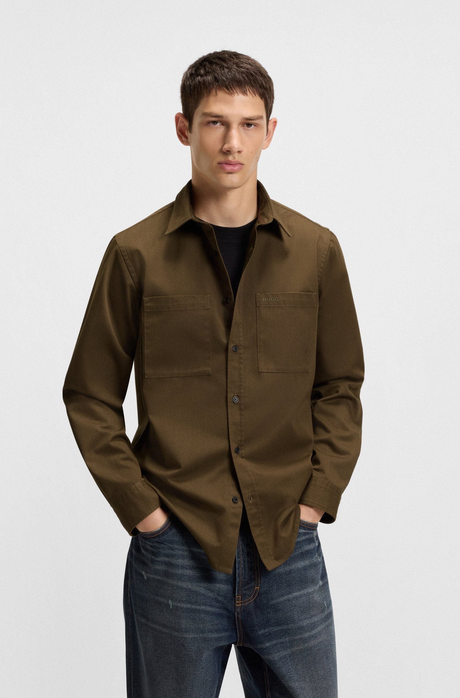 Hugo Red Open Green Egrin Shirt 50541392
