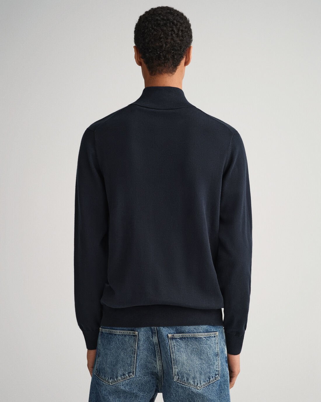 GANT HALF ZIP SWEATER NAVY S