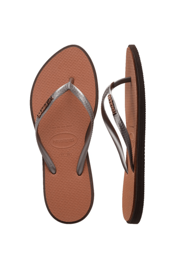 Slim Point Brown Slippers