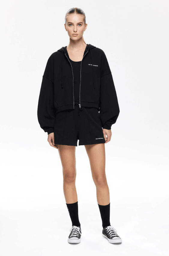 Black Zip Hoodie 307