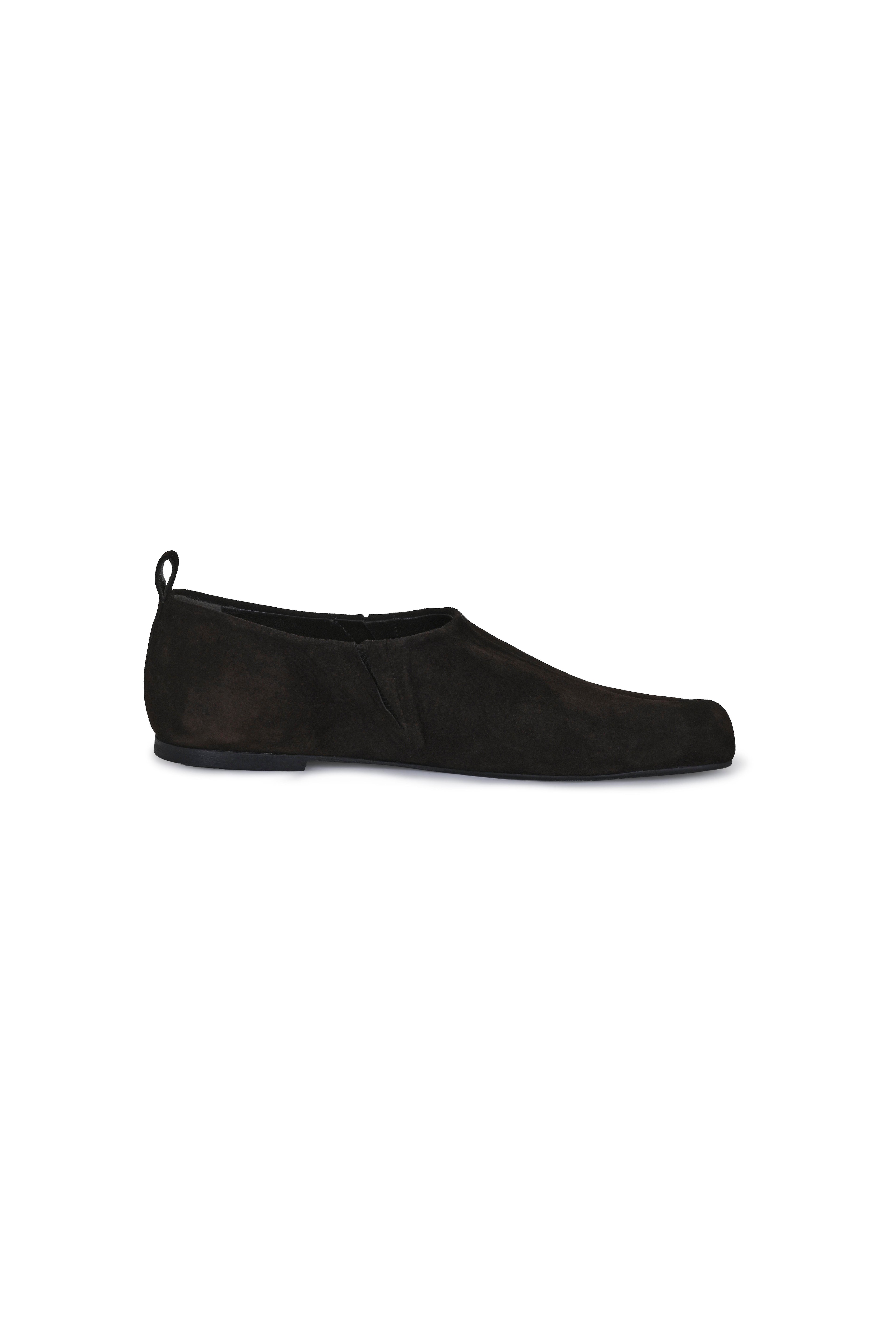 Brown Suede Flat Shoes