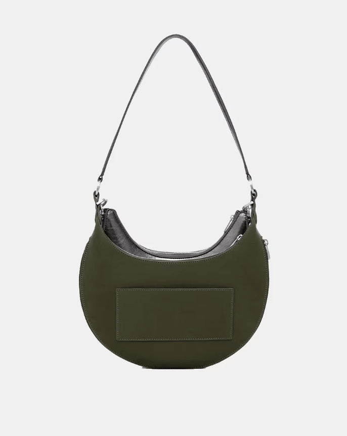 Delta Lyra Detchable Olive Green Silver Shoulder Bag
