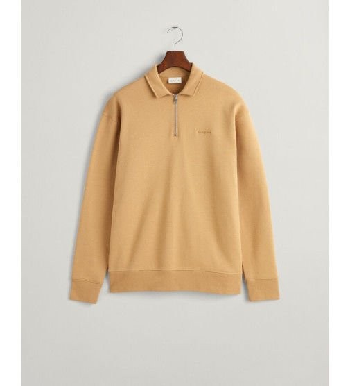 GANT ICON HALF ZIP SWEATSHIRT BEIGE M