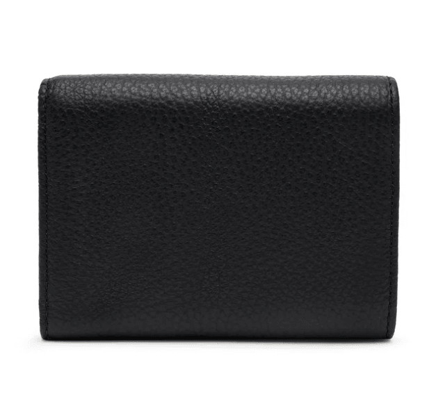 Metallic Soft Leather Black Wallet E2MW511F001