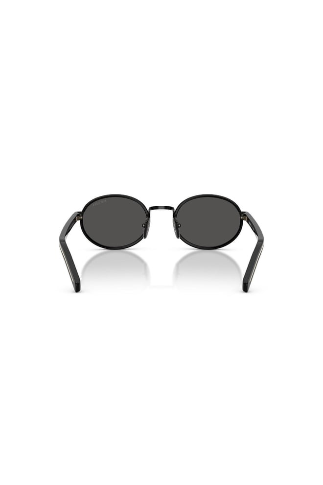 Black Metal Oval Sunglasses 0PR B56SAAV08Z52