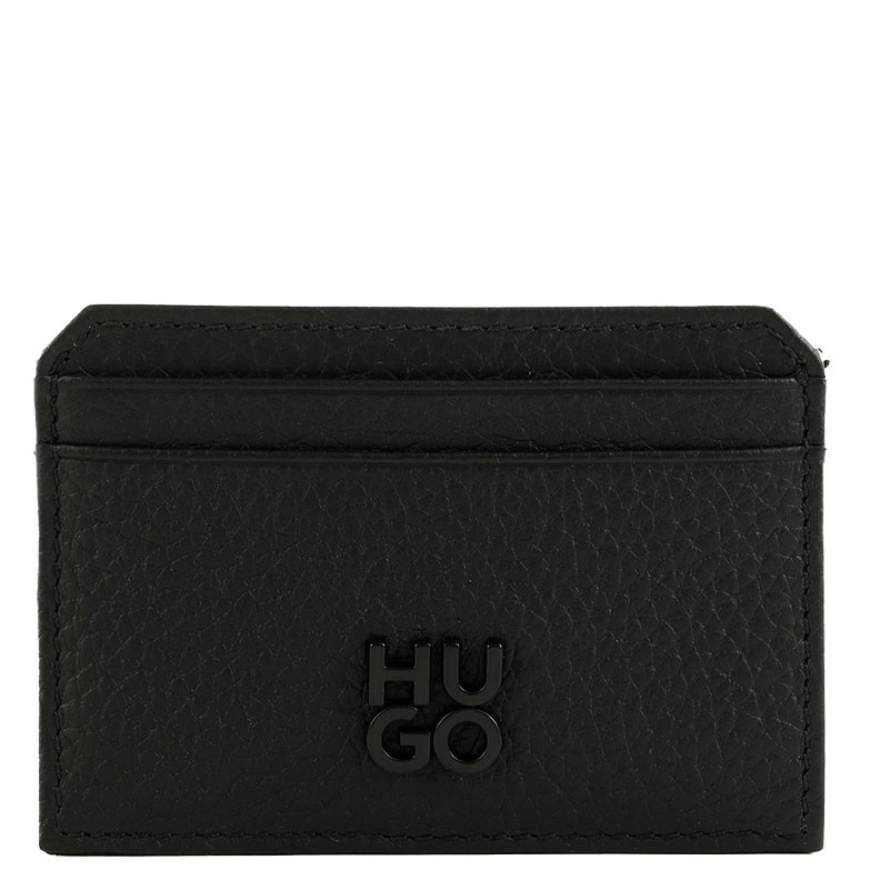 Hugo Red Nesh Black Leather Cardholder 1023636601 