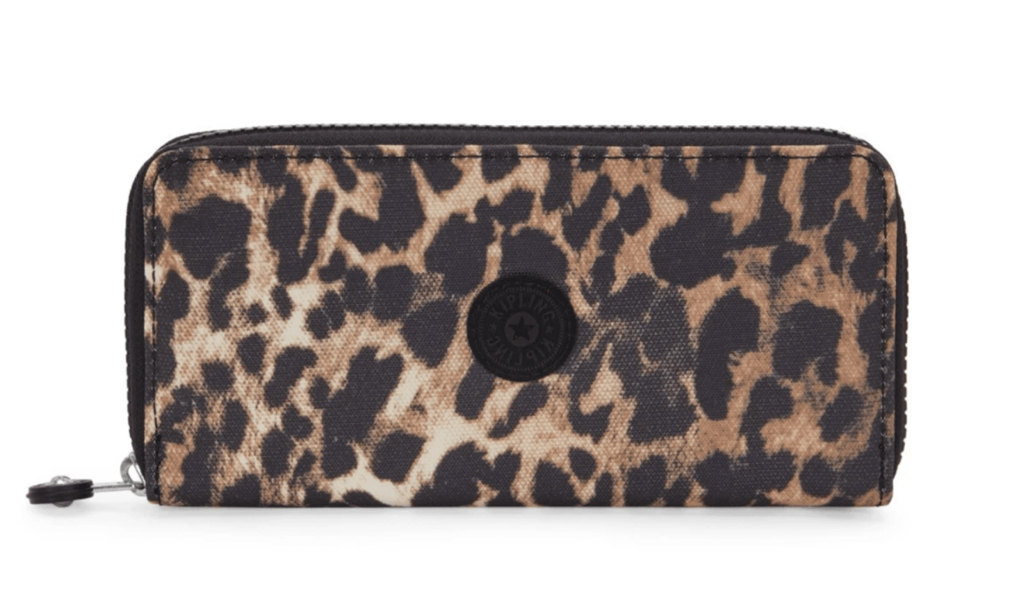 Money World Large Wallet with Card Slots - Wild Leopard LEOKPKI32856JP1