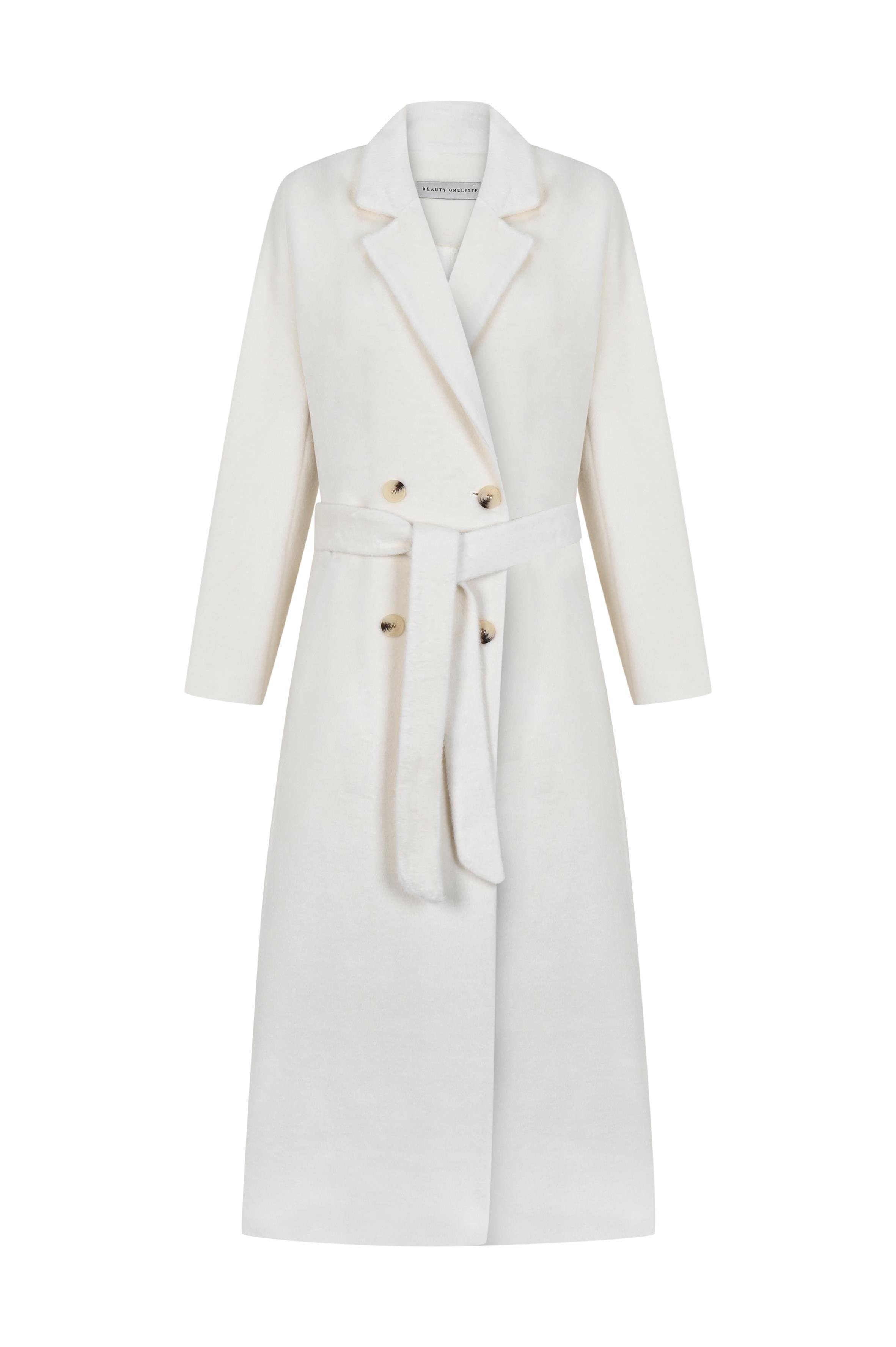 Classic Alpaca Ecru Coat