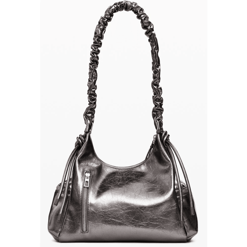 Half Logo Montville Dark Silver Shoulder Bag