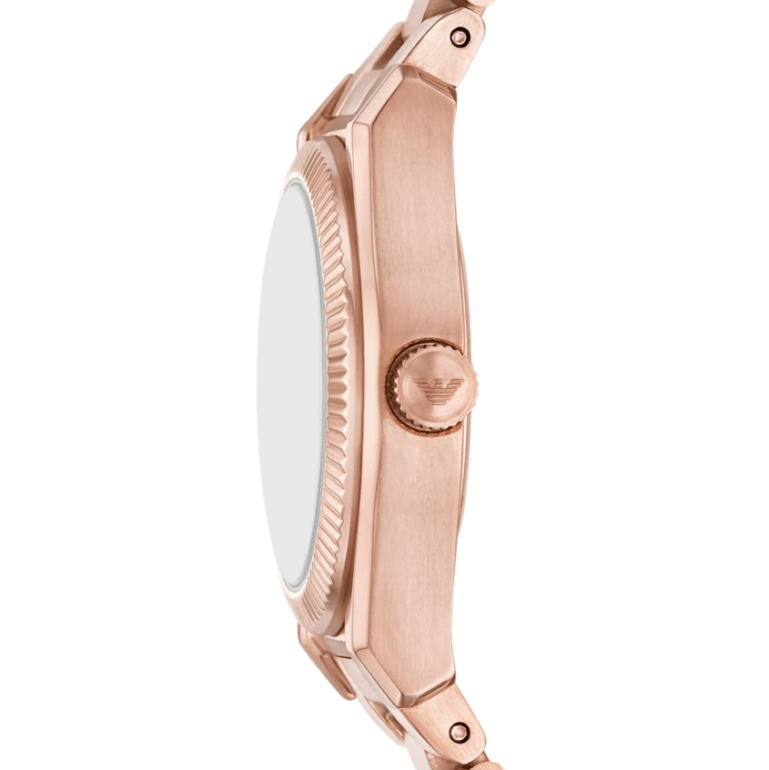 Three-Hand Date Rose Gold-Tone Stainless Steel Women's Watch AR11639