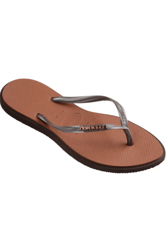 Slim Point Brown Slippers