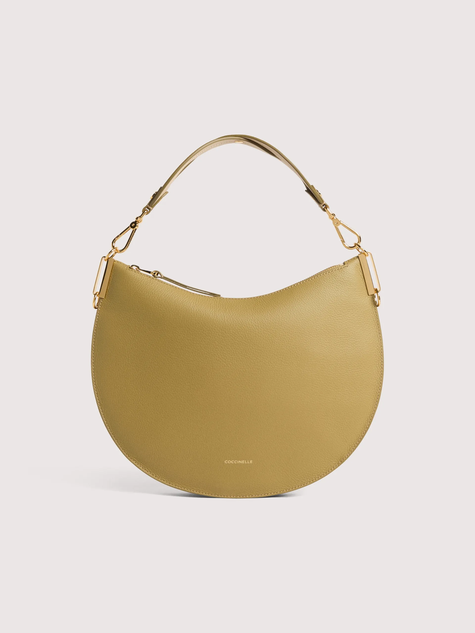 Sunup Yellow Leather Hobo Shoulder Bag E1QKF130201