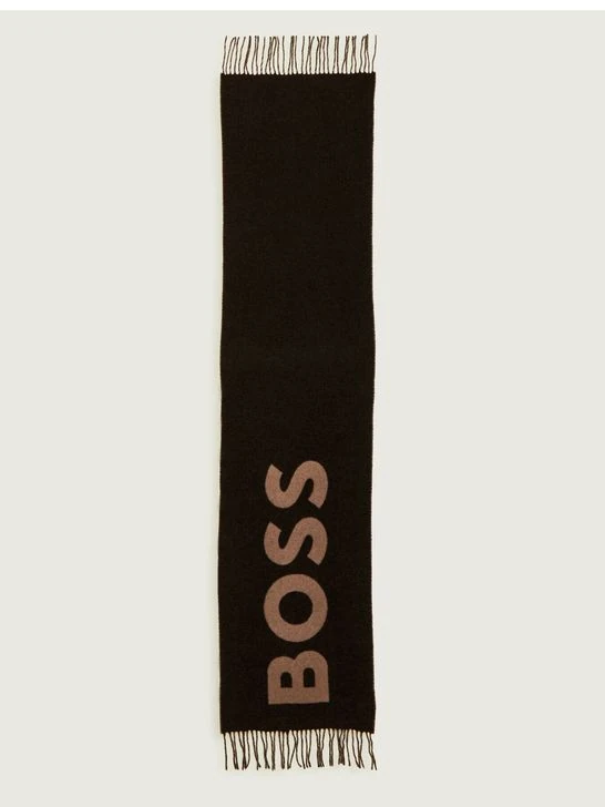 Boss Black Rikard Brown Beige Scarf 10265631