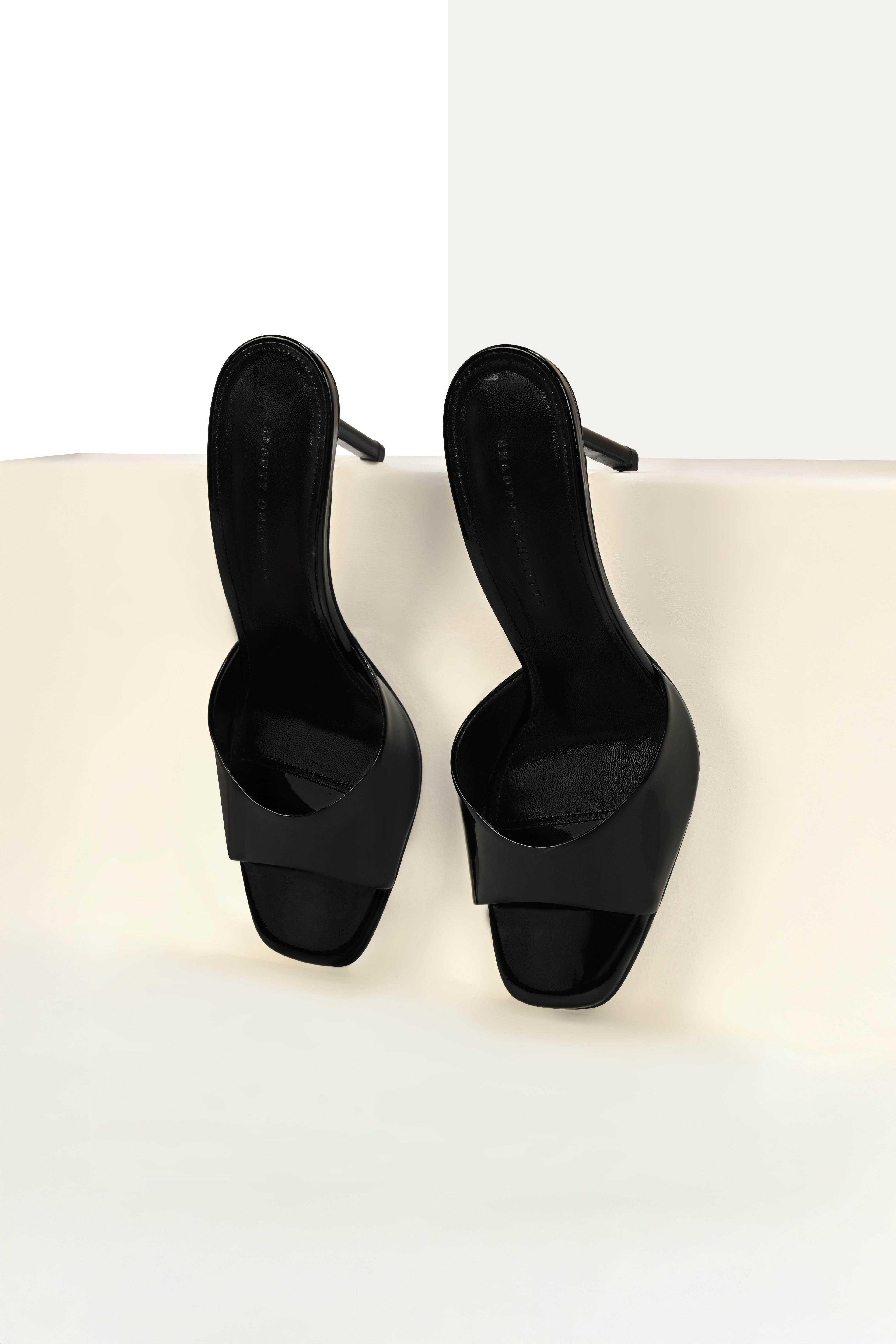 Patent Leather Slipper Short Heels