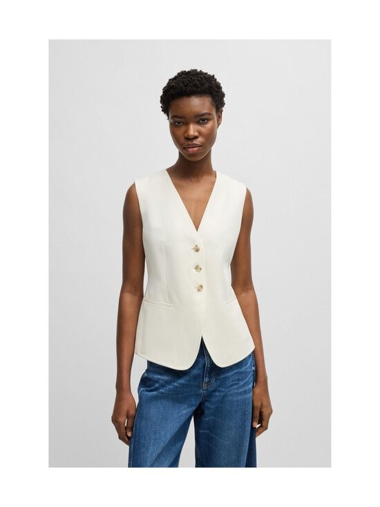 Boss Orange Javesta-Liivi White Waistcoat 1027263601