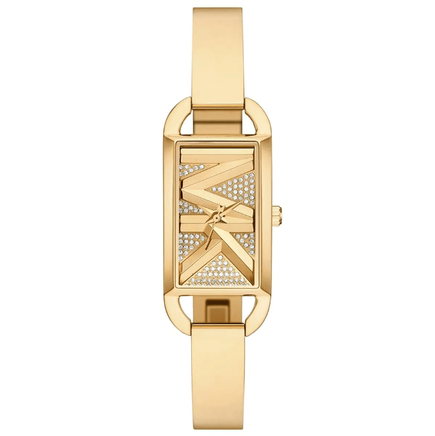 Mini Empire Pavé Gold-Tone Bangle Women's Watch MK4840