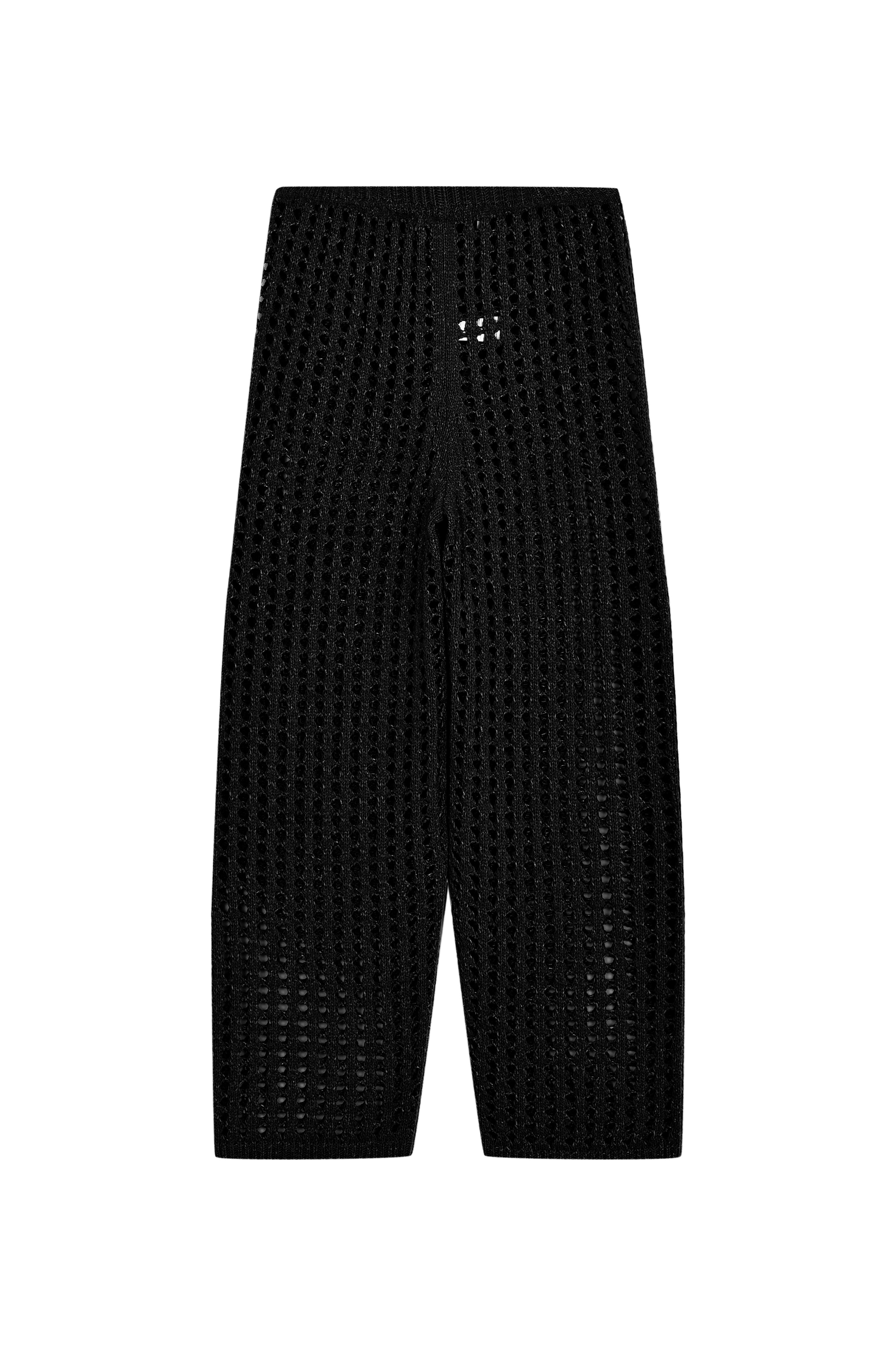 Black Ajouré Crop Pant