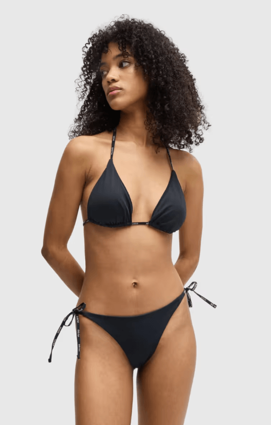 Hugo Red Pure Bikini Top Triangle Black 1024196102