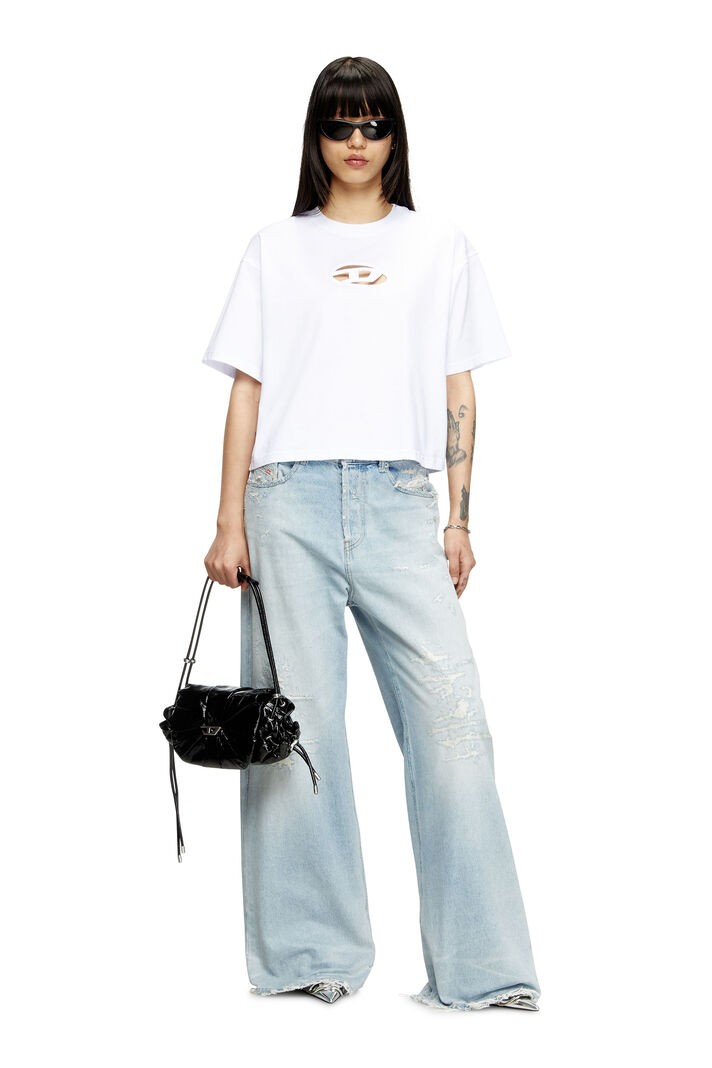 T-Buxt Cropped OD Cut Out Logo T-Shirt