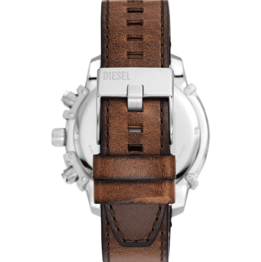 Griffed Chronograph Leather Brown / Blue Men's Watch DZ4656