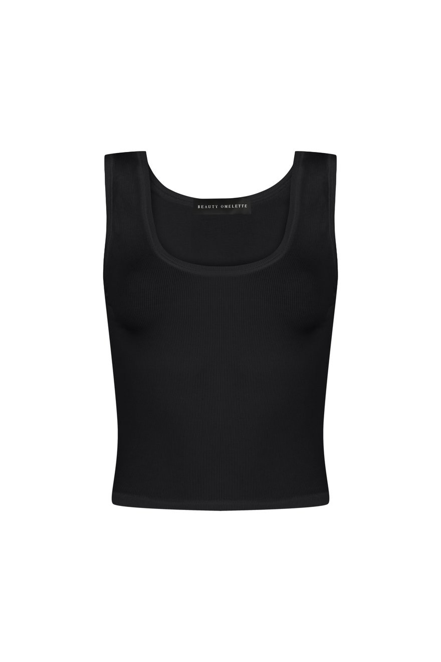 U Neck Rib Detailed Athlete