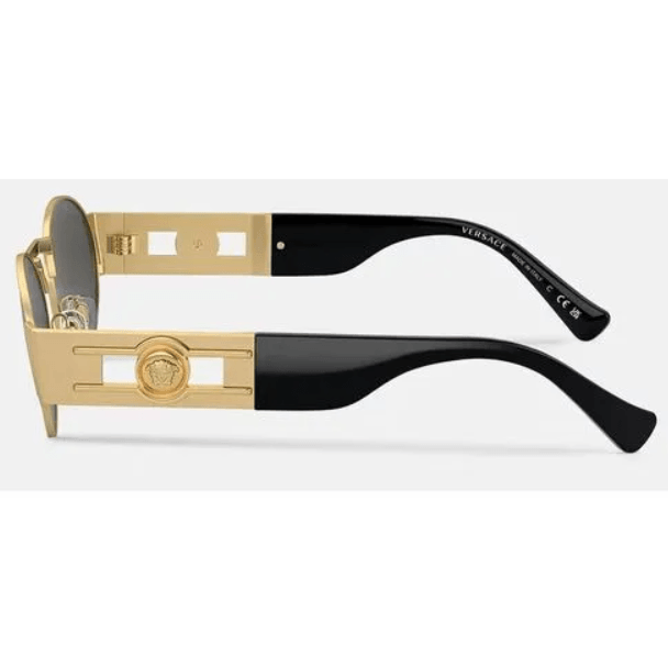 Gold Metal Oval Sunglasses 0VE226410028756