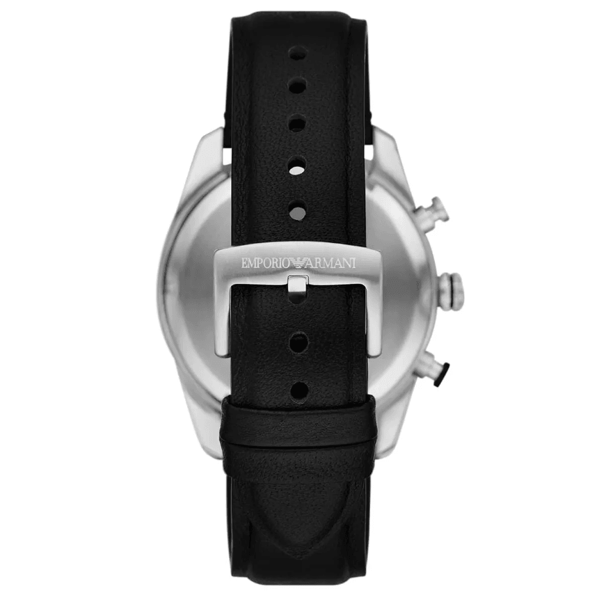 Chronograph Black Leather Women's Watch AR11635