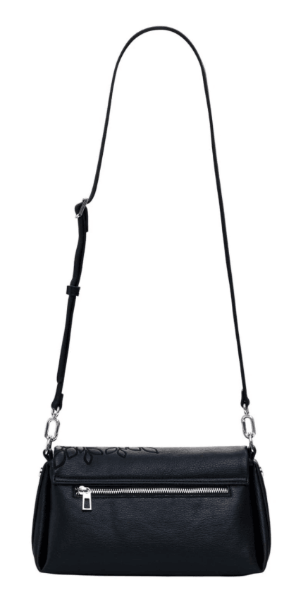 Sierra Medium Flap Black Shoulder Bag 