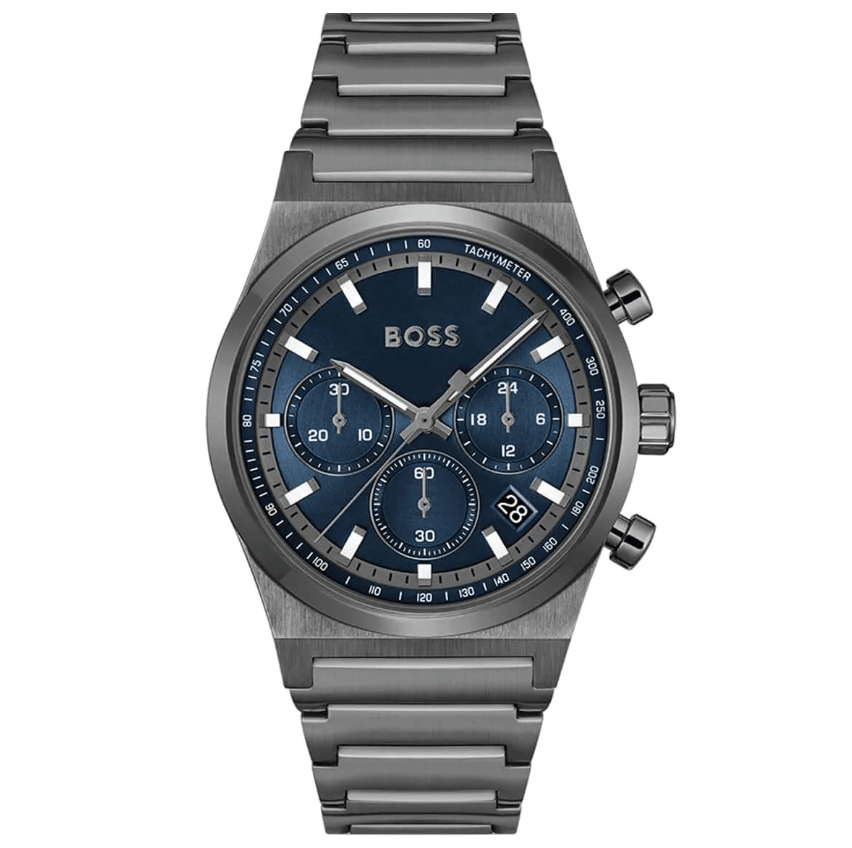 Candor Chronograph Dark Grey Stainless Steel Men's Watch HB1514223