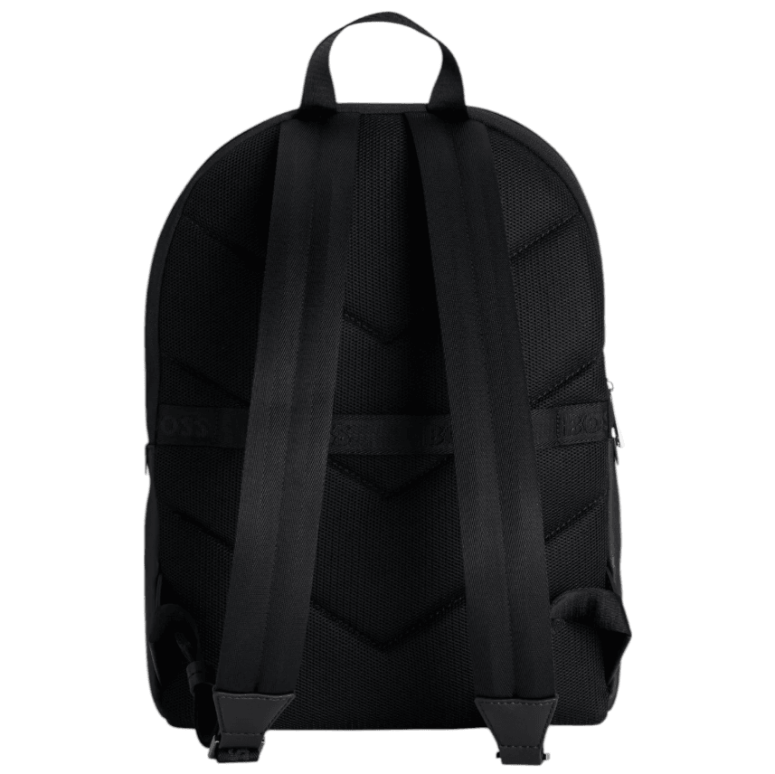 Boss Black Monogram Patterened Black Leather S/M Backpack 1024744901 