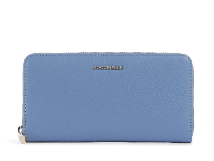 Metallic Soft Grained Blue Leather Wallet E2 MW5 11 04 01 