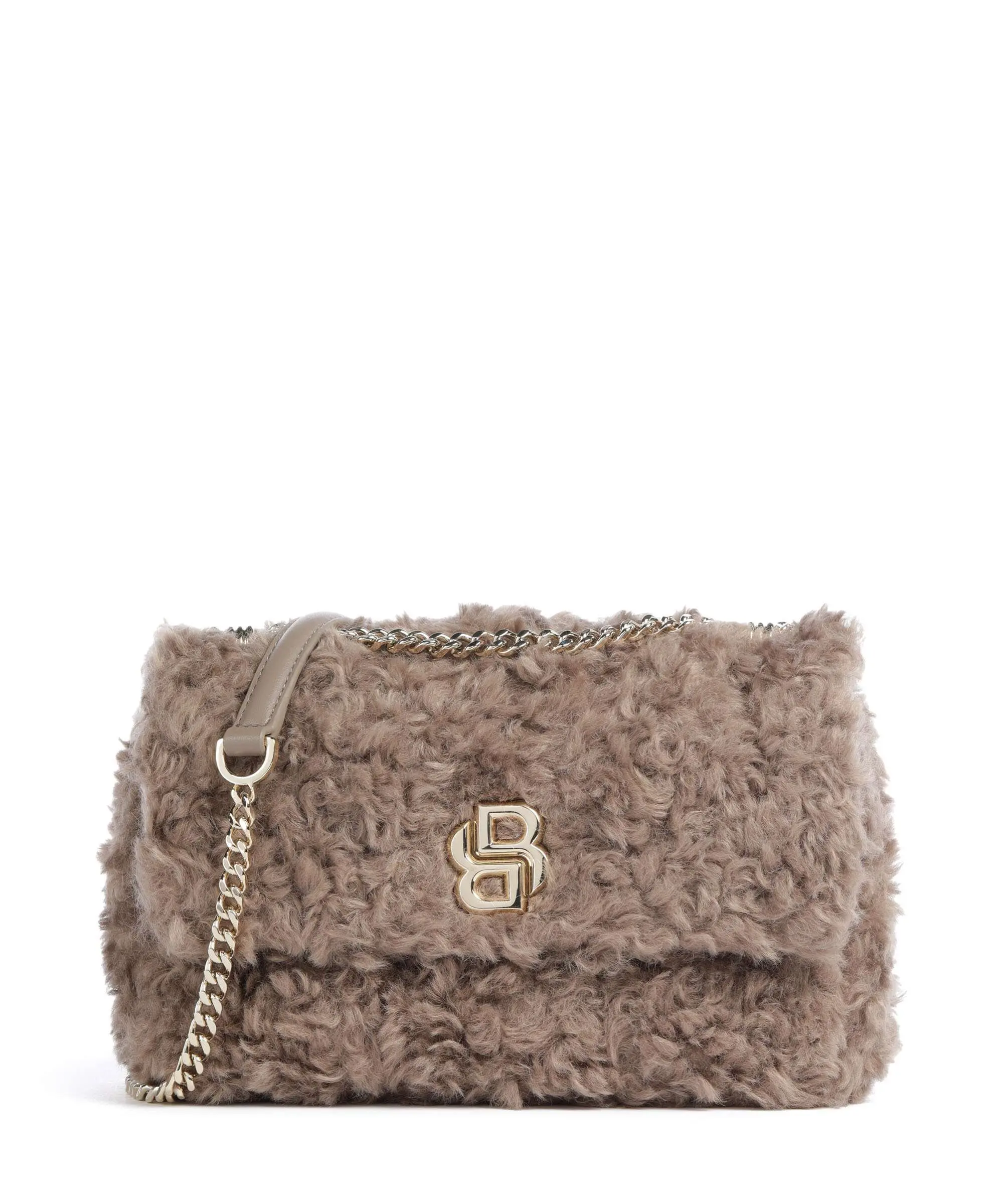 Boss Black Brown Fur B Icon Shoulder Bag 10273639 01