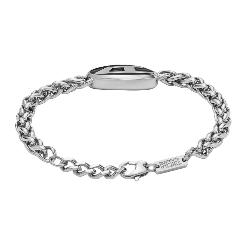 Stainless Steel Black D Logo Unisex Bracelet DJDX1469-040