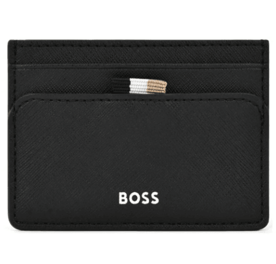 Boss Black Zair Black Leather Cardholder 1026989201 OS
