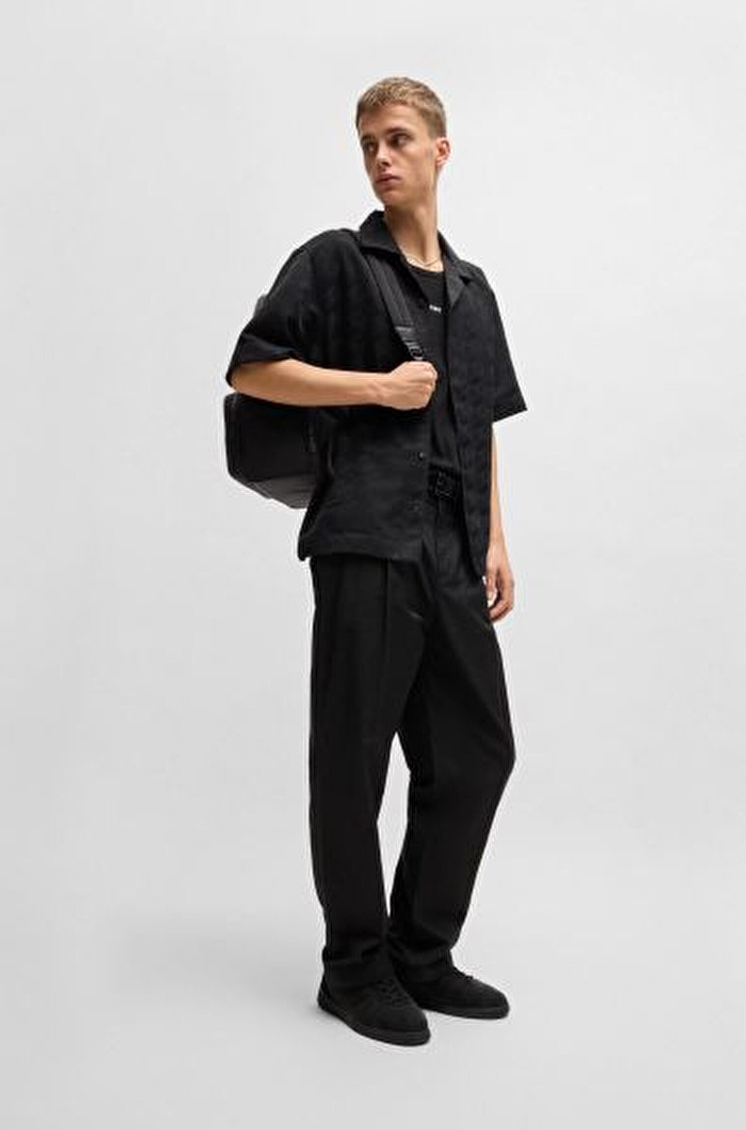 Hugo Red Nesh Black Backpack 1026036801 OS