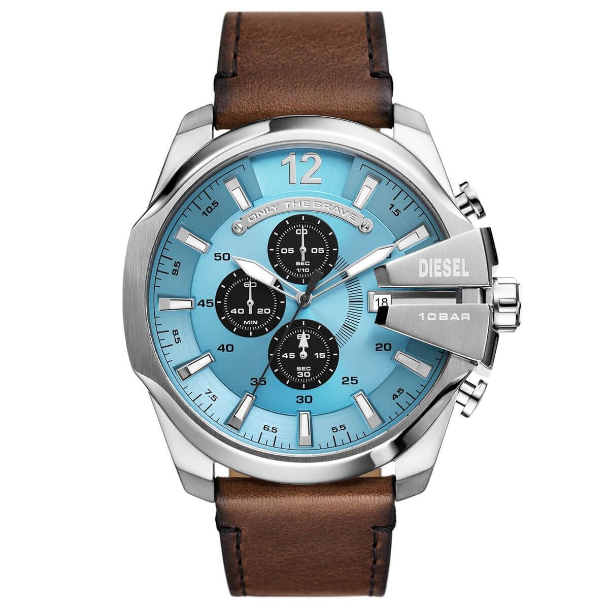 Mega Chief Silver / Blue Men's Watch DZ4657