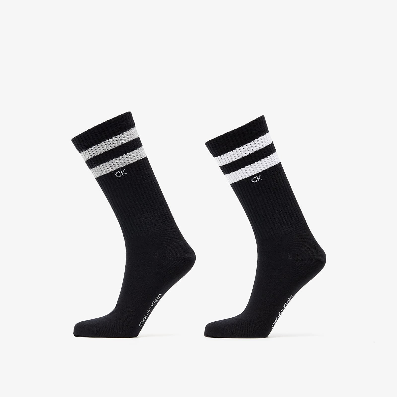 Striped Socks 2P Black