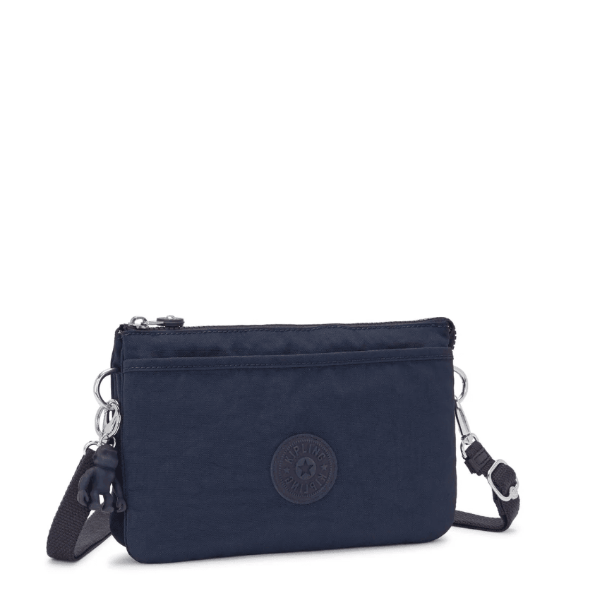 Riri Blue Bleu 2 Large Pouch with Crossbody Strap Bag