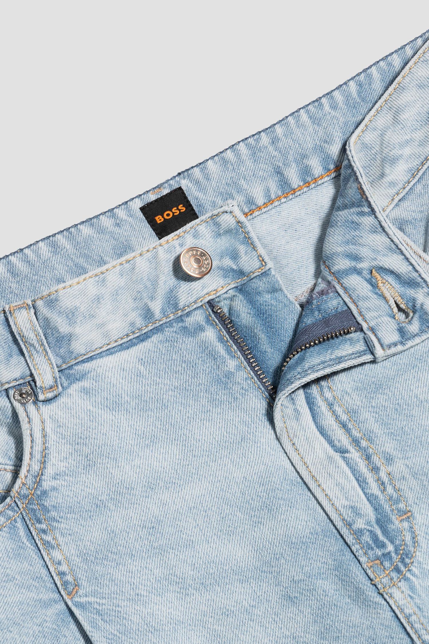 Boss Orange C Slouchy Pleated Light Pastel Blue Jeans 1027114901