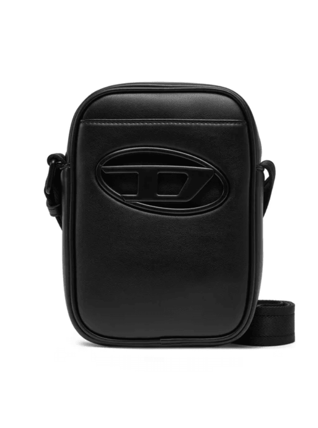 Holi-D Black Leather Crossbody Bag 